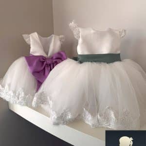 Abito Battesimo Bambina Elegante e Indimenticabile con Fiocco