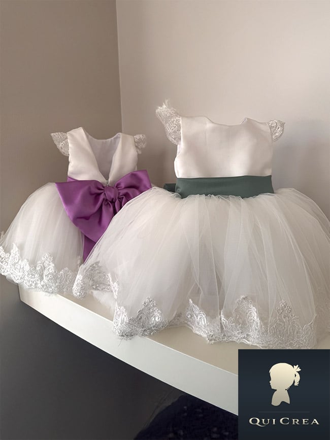 Abito Battesimo Bambina Elegante e Indimenticabile con Fiocco