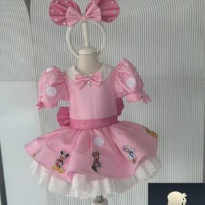 Abito rosa con fiocco Minnie Mouse - Vista generale