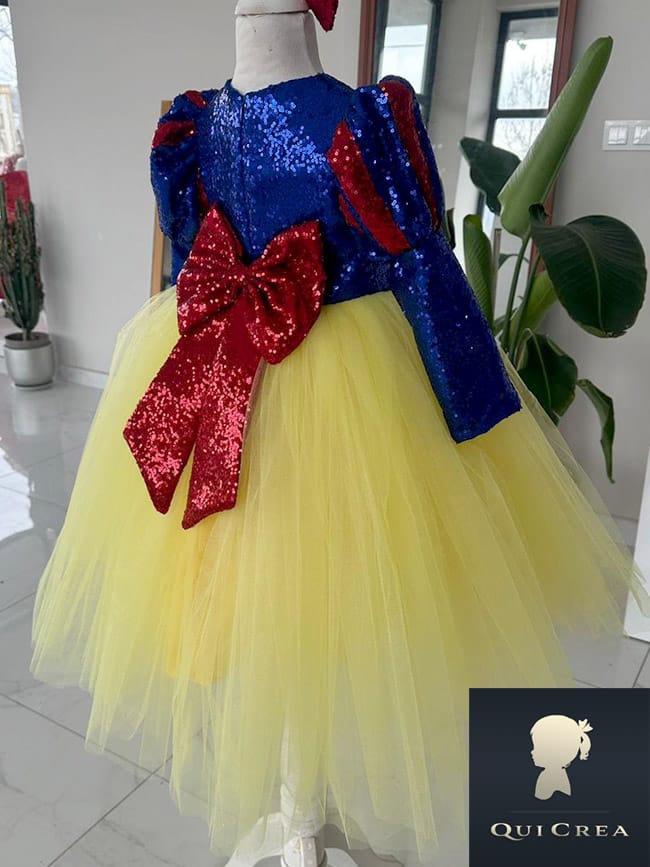 Retro del Costume di Biancaneve Bambina