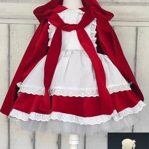 Costume Cappuccetto Rosso Bambina con mantello vista frontale