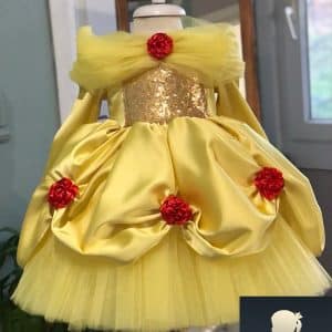 Costume principessa Belle bambina - Vista completa