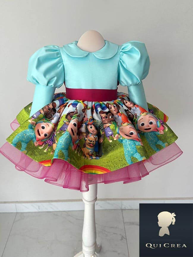Vestito a Tema Cocomelon Bambina - Vista Frontale