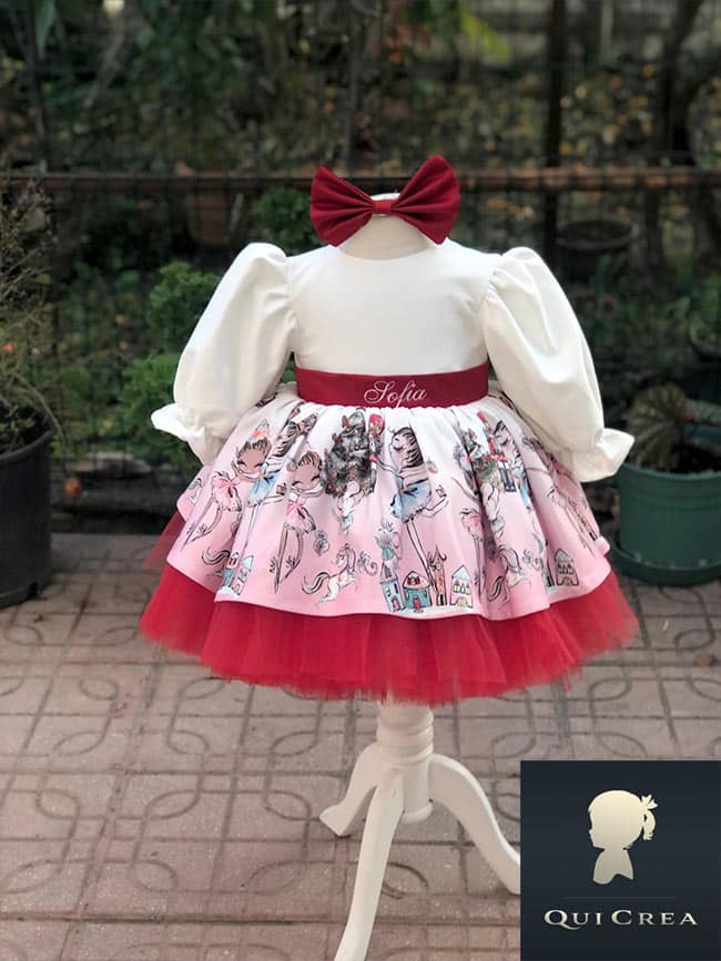 Vestito tema ballerina bambina - Vista completa