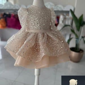 Vestito Ricoperto in Tulle con Perle e Paillettes – Lusso Unico